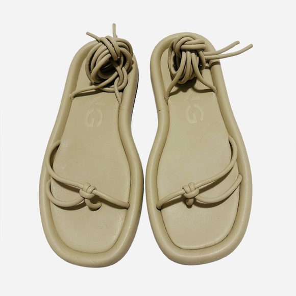 SOLD  MANGO - Ivory Strap Sandals - Picture 2 of 5